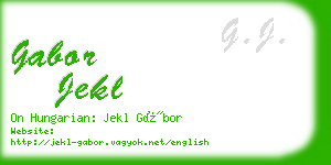 gabor jekl business card